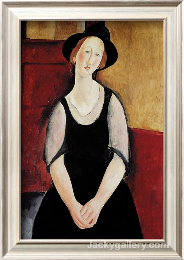 Portrait of Thora Klinchlowstrom by Amedeo Modigliani paintings reproduction
